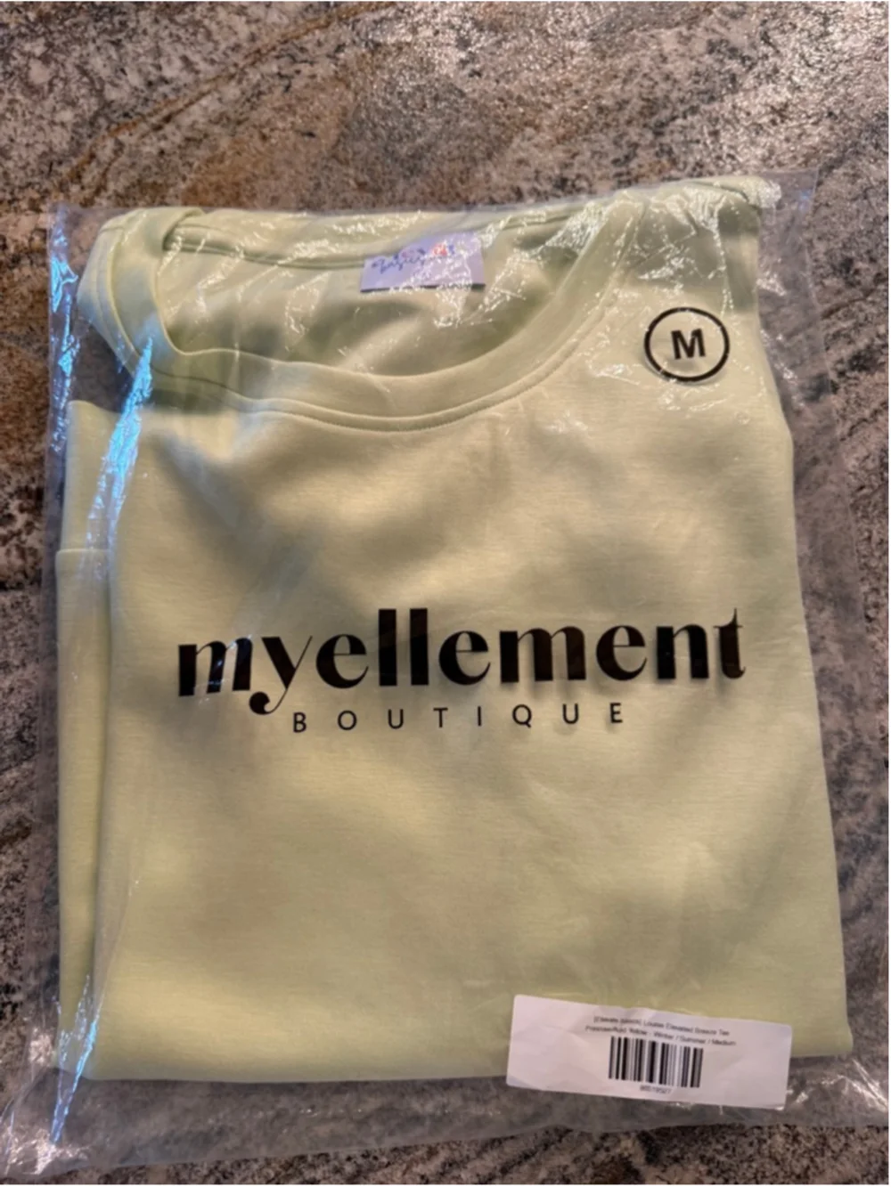 Women's David Lerner M Lime Green Cotton Blend Puff Sleeve Top - Picture 4 of 6